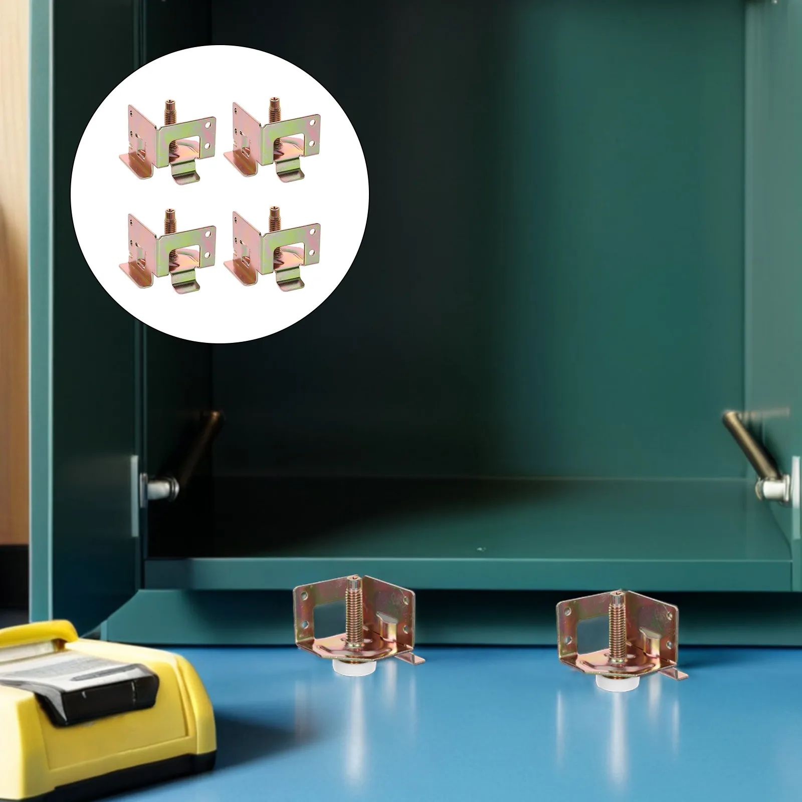 4Pcs Adjustable Furniture Leveling Feet Heavy Duty Load Cabinet Leg Levelers Table Workbench Refrigerator Height Adjustable Pads