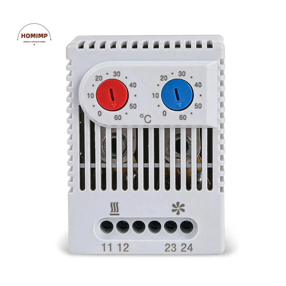 

Compact Mini Bimetallic Mechanical Normal Open Close DIN Rail Switch Temperature Controller Thermostat Thermoregulator