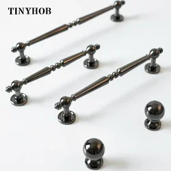 French Style /Solid Brass Dark Handle Cabinet Knobs Cupboard/Bathroom Handles Furniture Hardware Drawer Pull Kitchen Accessories