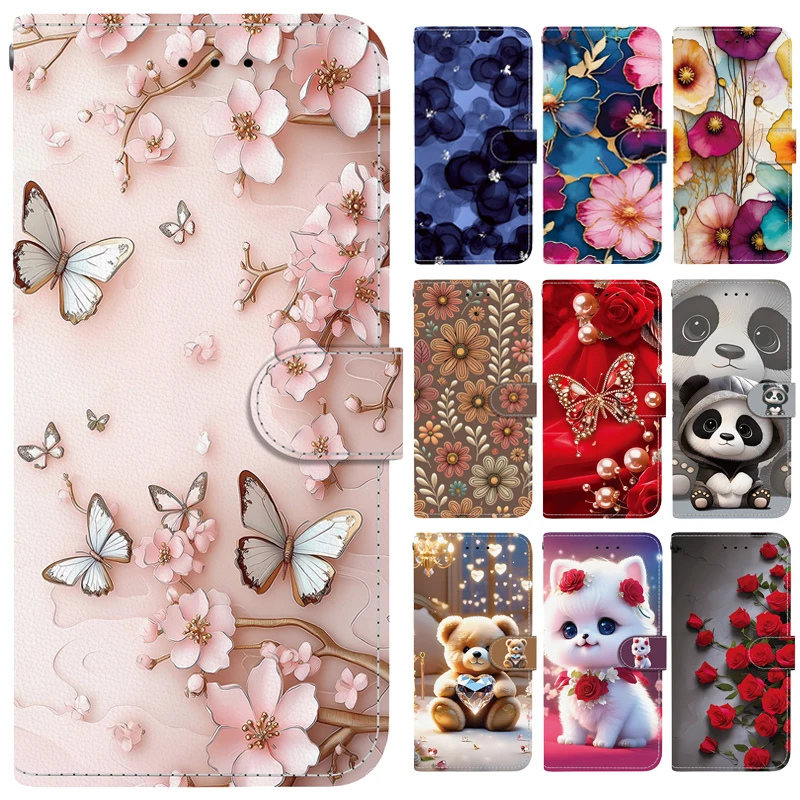 Nord 5 4 CE5 CE4 Case Painted Leather Flip Cover For Funda OnePlus Nord 5 4 3 2 2T CE5 CE4 Lite CE 2 3 Lite Wallet Holder Cases