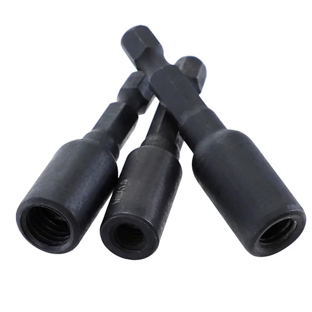 3pcs M6 M8 M10 Tap Die Socket Adapter 1/4 Inch Hex Shank Machine Screw Metric Plug Threading Tool For Electric Drill Hand Tool