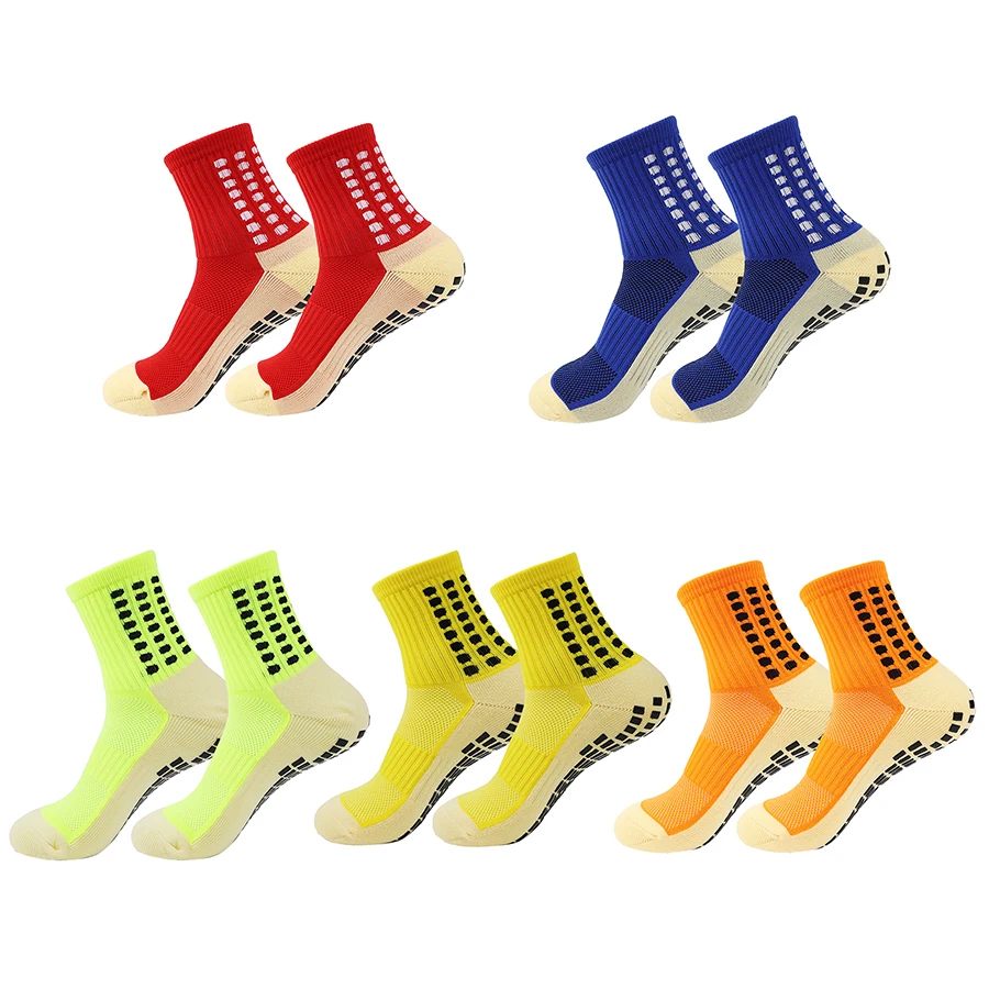 5 Pairs Football Socks Men Women Sports Socks Non-slip Silicone Bottom Soccer Outdoor Sport Running Cycling Grip Socks