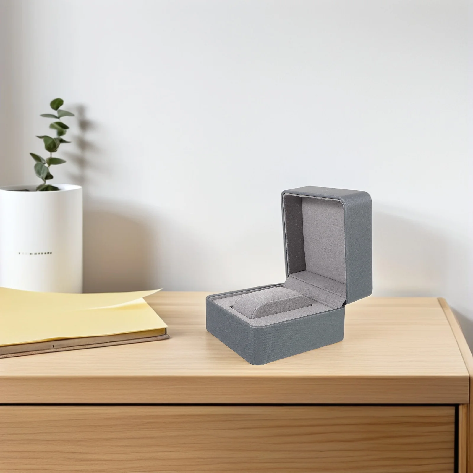 

Small Portable Storage For Men Women Wedding Watch Holder Detachable Pillow Grey Watch Organizer Travel Case