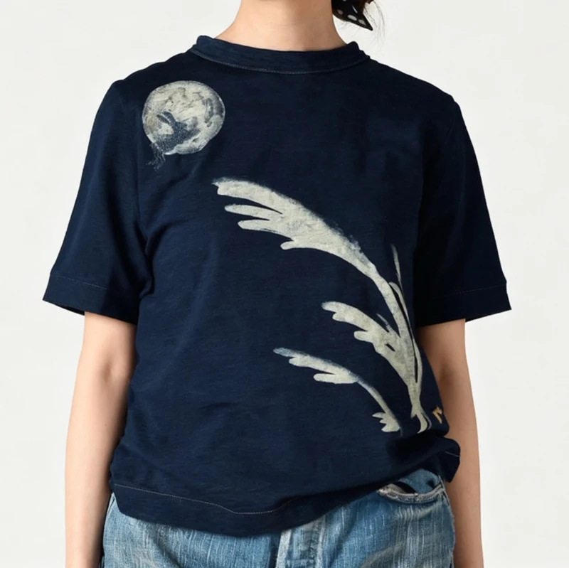 

Новая женская футболка свободного кроя из бамбукового хлопка 2026 года, комфортная, модная, с вышитым кроликом