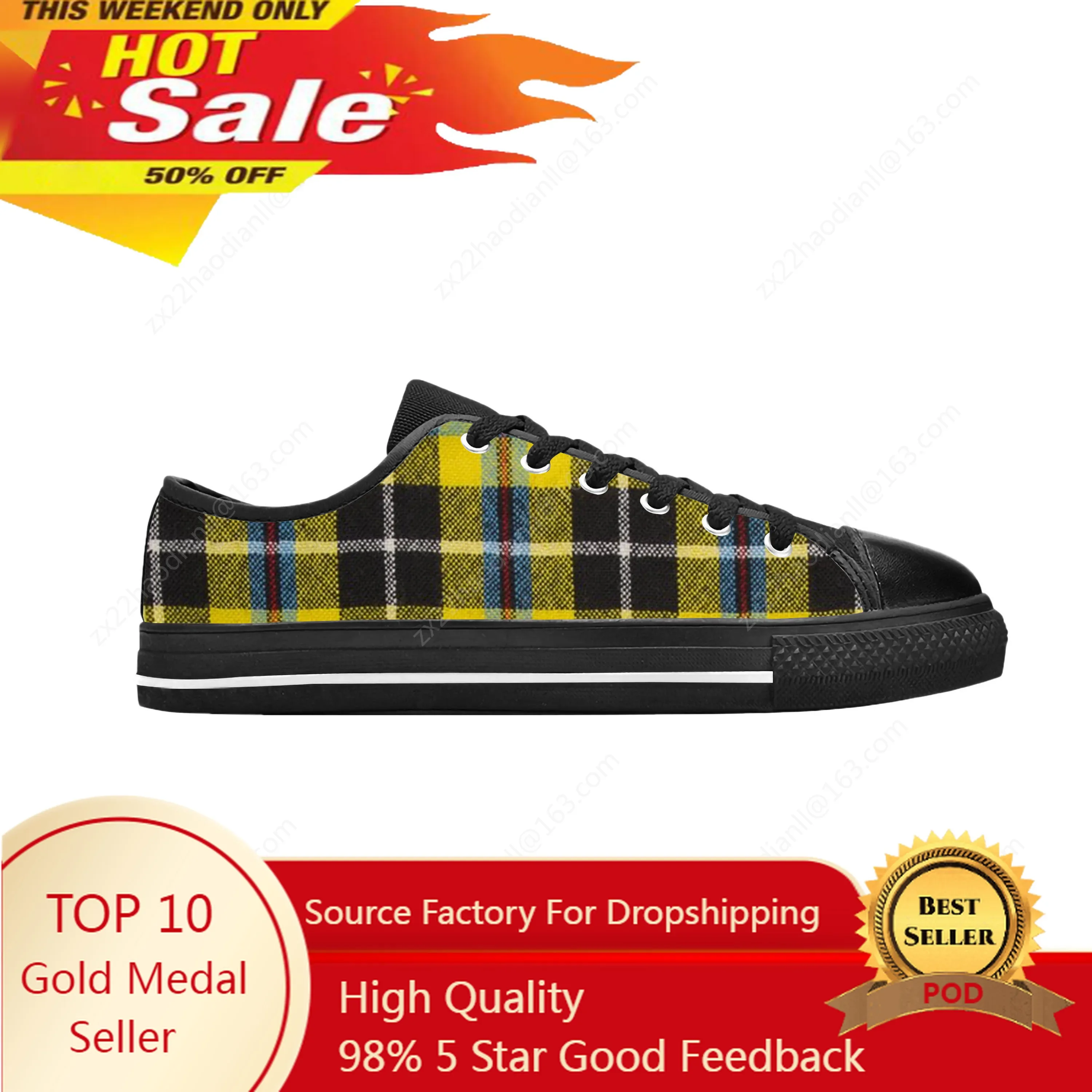 Cornish Scottish Stewart Clan Tartan Plaid Ancient Casual Cloth Shoes Low Top Comfortable Breathable 3D Print Men Women Sneakers
