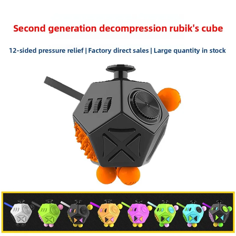 Cubo antistress di seconda generazione: sollievo dallo stress creativo, sollievo dall'ansia, rilascio emotivo, giocattolo educativo