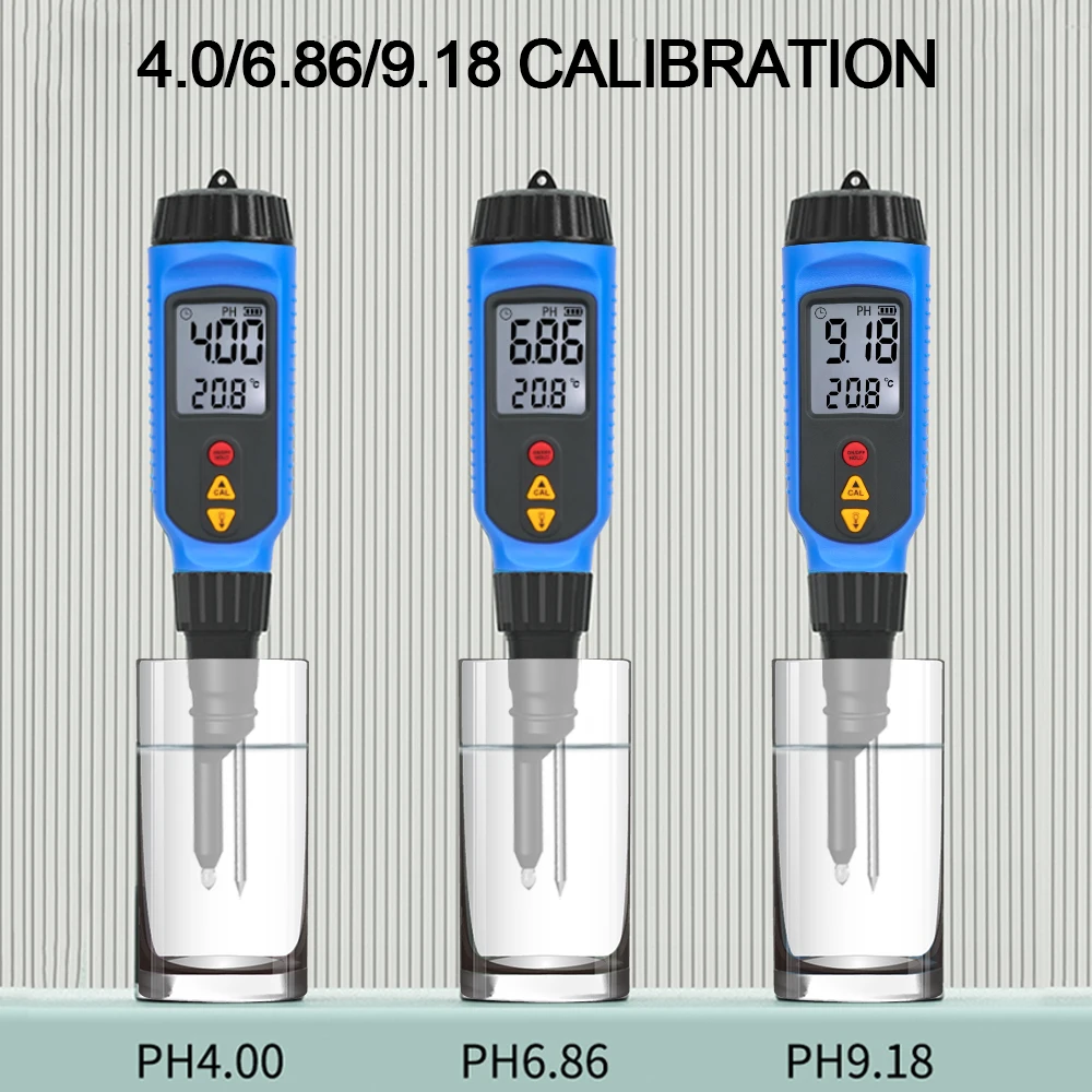 Imagem -04 - Medidor de Penetração Digital ph Massa Carne Vegetal Frutas Molhos Testador de ph Semi-sólido Acidimeter com Medição de Temperatura