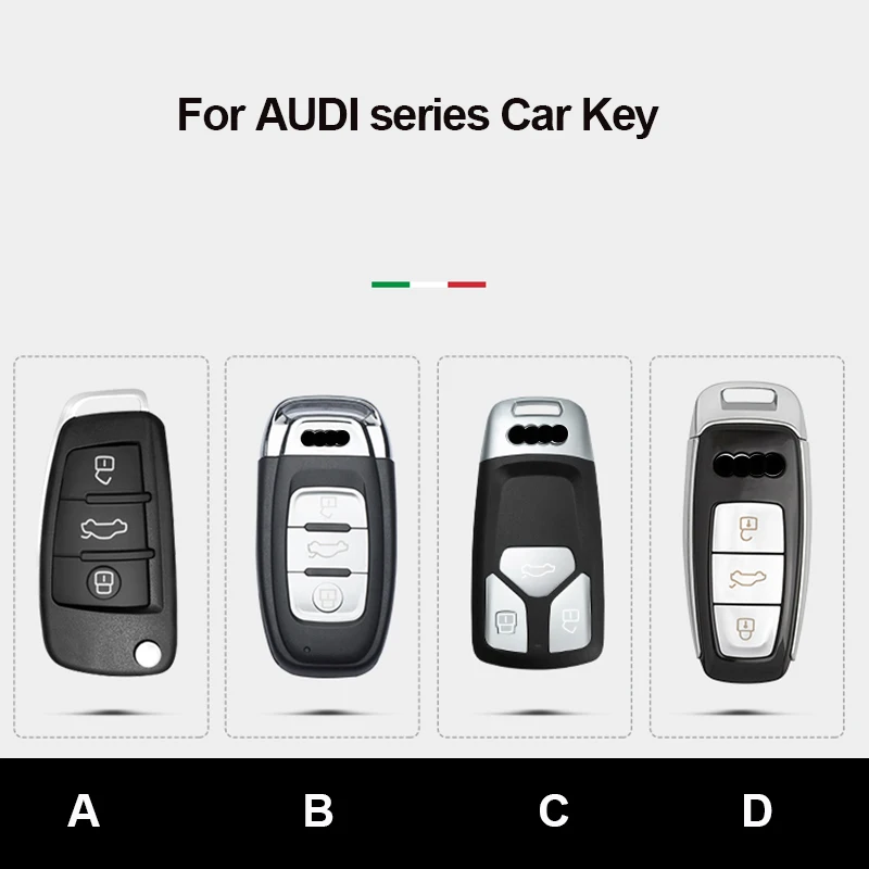 Suede Car Key Case Cover Shell For Audi Q7 Quattro A8 Quattro A1 A3 8P A4 A5 A6 A7 S3 S4 S5 S7 S8 R8 Q2 Q3 Q5 Q8 TT RS3 RS6