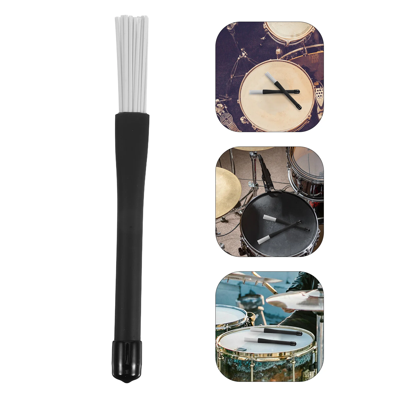 

4Pcs Jazz Drum Brushes Dynamic Versatile Sweeping Rhythms for All Musical Settings Nylon Drum Brush Percussion Gear