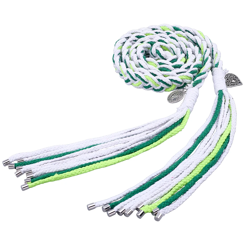 1Pcs Handfasting Cord White Green Wedding Lasso Handfasting Cord Cotton Wedding Lasso Rope with Pendants Cotton Weddings Cords