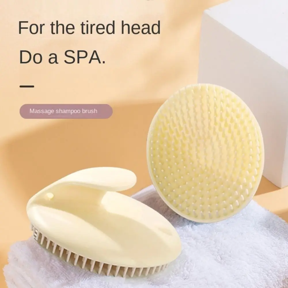 Exfoliate Soft Scalp Massage Brush Remove Dandruff Care for The Scalp Hair Washing Comb Wet and Dry Portable Shower Brush Gifts