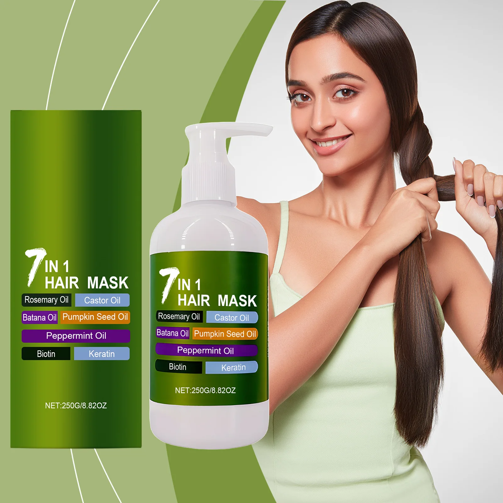 تغذي قناع الشعر الترطيب العميق القضاء على التجعد اشراق بريق تقليل القشرة تحسين جودة الشعر ترطيب قناع الشعر #1