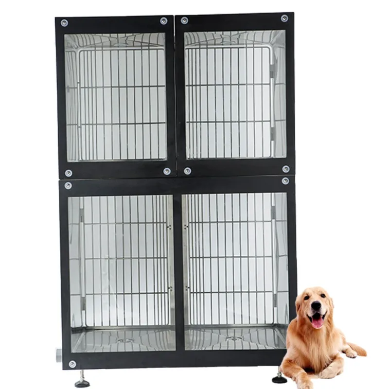 

Aeolus Round cornered pet stainless steel show animal oxygen hospital dog boarding kennel cages for dog