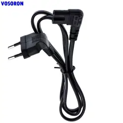 1M 90 Degree EU Schuko CEE7/16 Europe 2pin Male to Right Angled IEC 320 C7 Power Supply Cord Cable