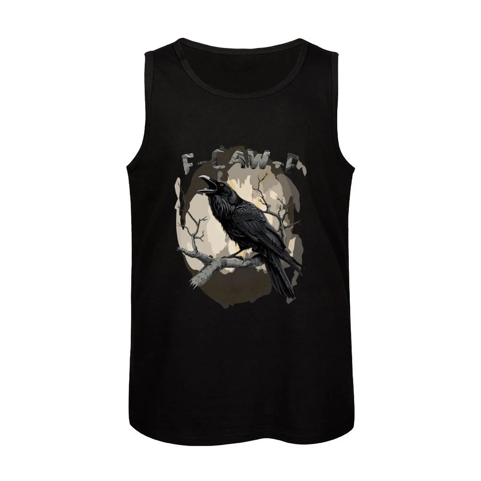 F-Caw-F Funny Raven Pun – Gothic Crow Humor Tank Top tops man vest T-shirt male