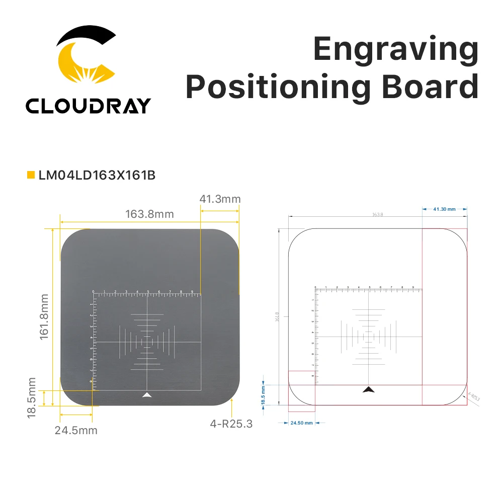 Cloudray Engraving Positioning Board Workstation with Precise Grid Scale Coordinates Provide Accurate  For Engraving or Marking