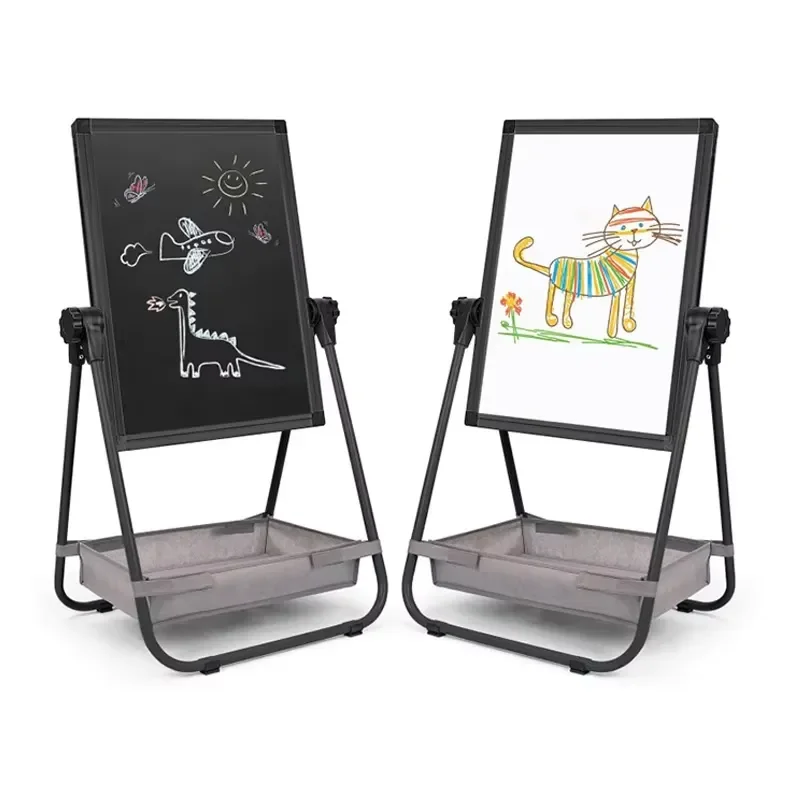 Magnetic Art Easel Writing Board for Kids Reversible Whiteboard With Stand Magnetic Dry Erase Board