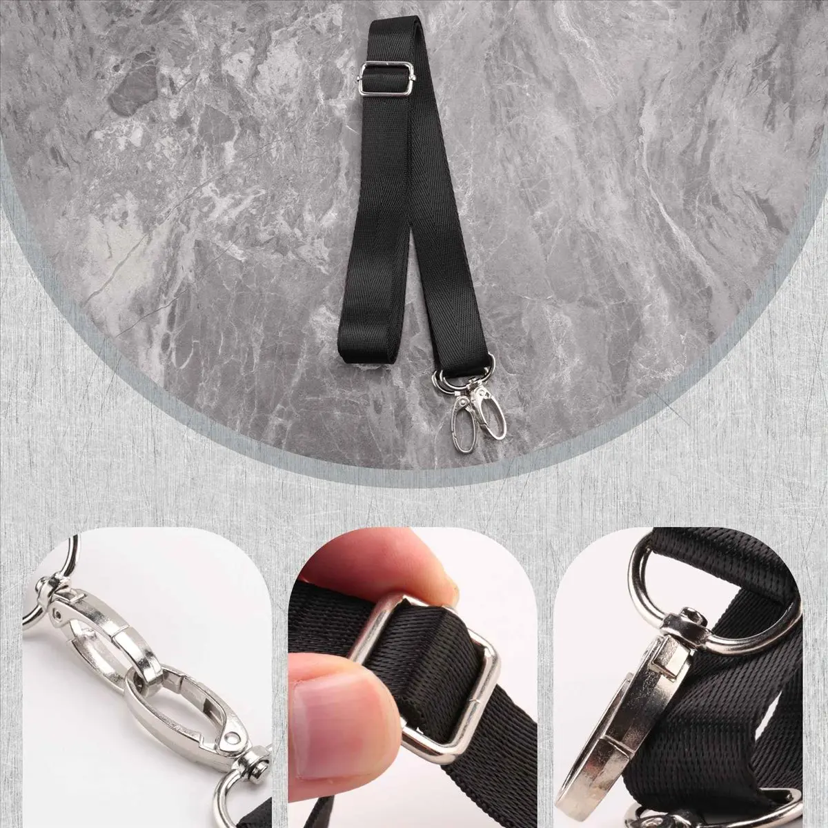 สายสะพายไนลอนปรับได้ ABQR สำหรับกระเป๋าสะพายข้าง สายคล้องคอม สายคล้องกล้อง