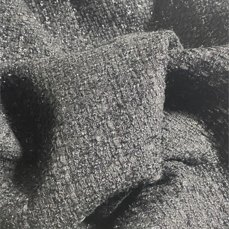 

Твидовая ткань, черная, широкая, 100 см x 150 см