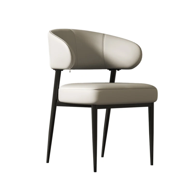 #accept customization fabric Simple with armrests, cat scratch leather dining chair, high-end feel, home spring chair