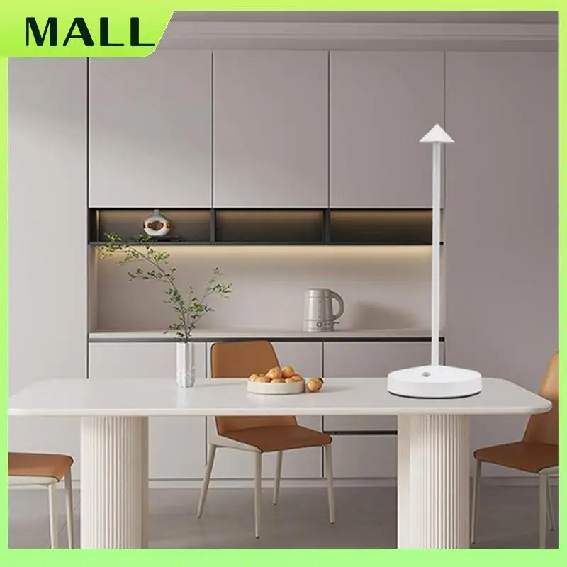 

MALL 1800Mah Rechargeable Led Table Lamp Modern Touch Adjustment Table Lamp For Bedroom Restaurant Decoration Light Black
