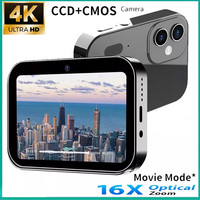 32/64GB 4K D6 Digital Camera HD Camera Recorder Music Player Touch Control Screen Vlogging Camera Night Vision 50MP Camcorder