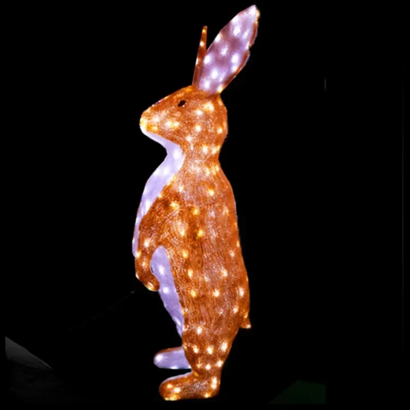 3D Acrylic Light Wedding Christmas Decorations IP65 Waterproof Festival Home Decor-Rabbit Sculpture