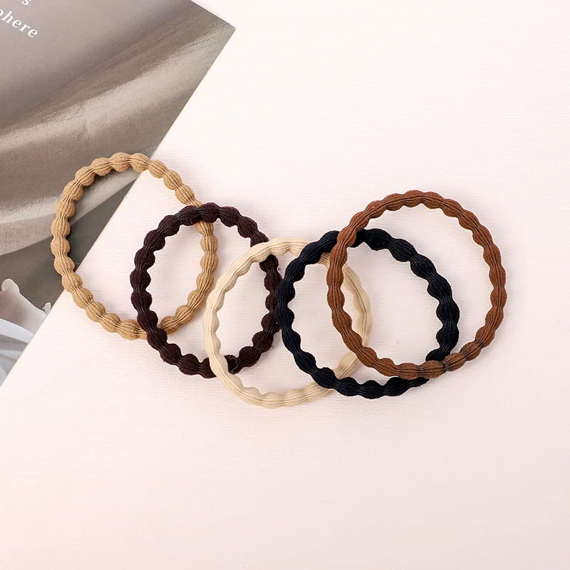 10pcs New Women Basic Seamless Nylon Elastic Rubber Bands Thick Solid Hair Bands Simple Knot Hair Tie Head Band Hair Accessories