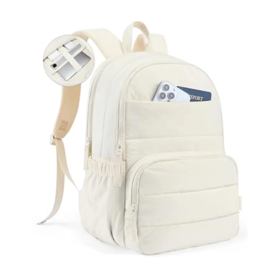 

Женский дорожный рюкзак для ноутбука 15,6 дюймов, стеганый, для колледжа, милый, для работы, водонепроницаемый