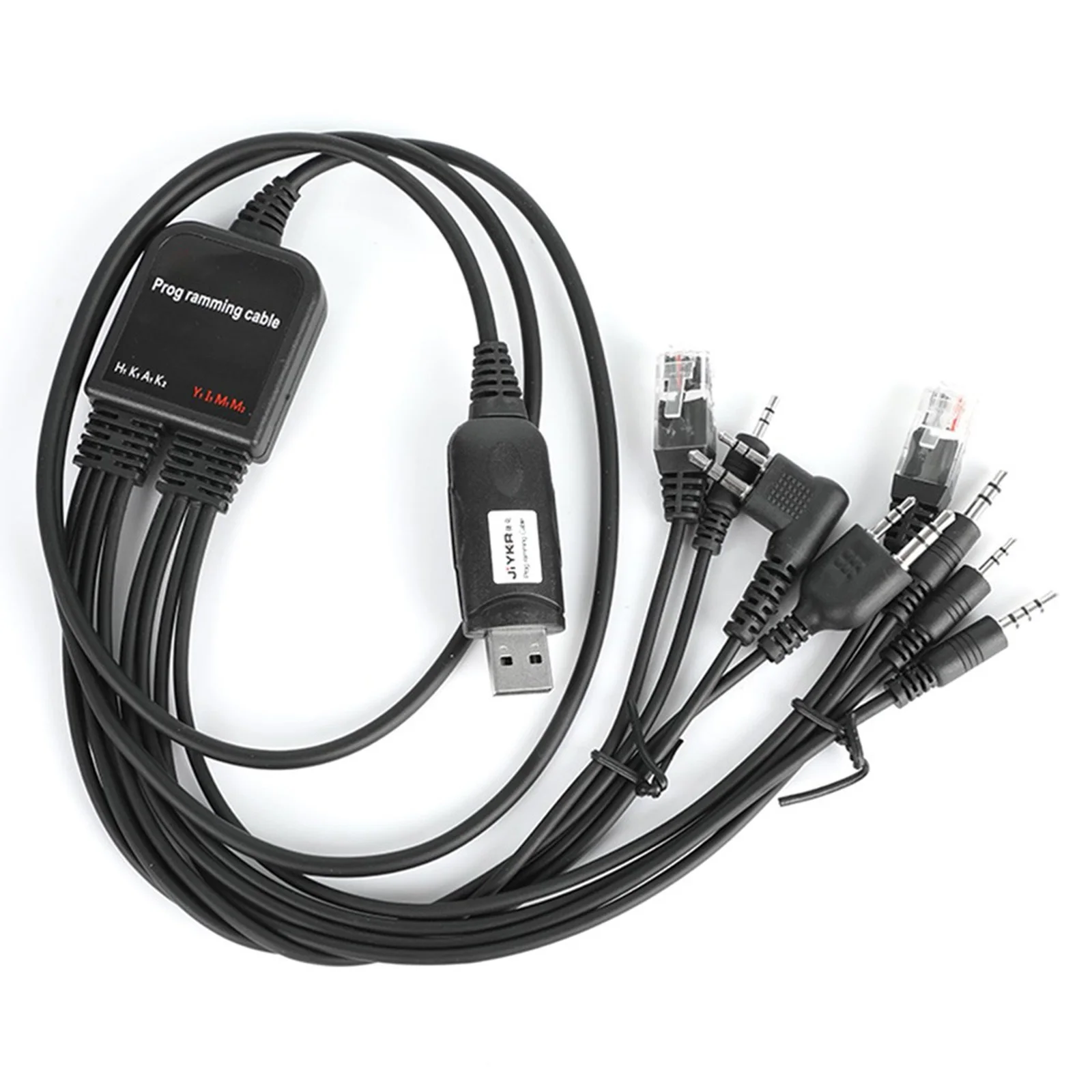 

For Car Radio Write Frequency Line Programming Cable For Talkie 8 Connectors Corrosion-Resistant For Walkie Multifunctional 2022