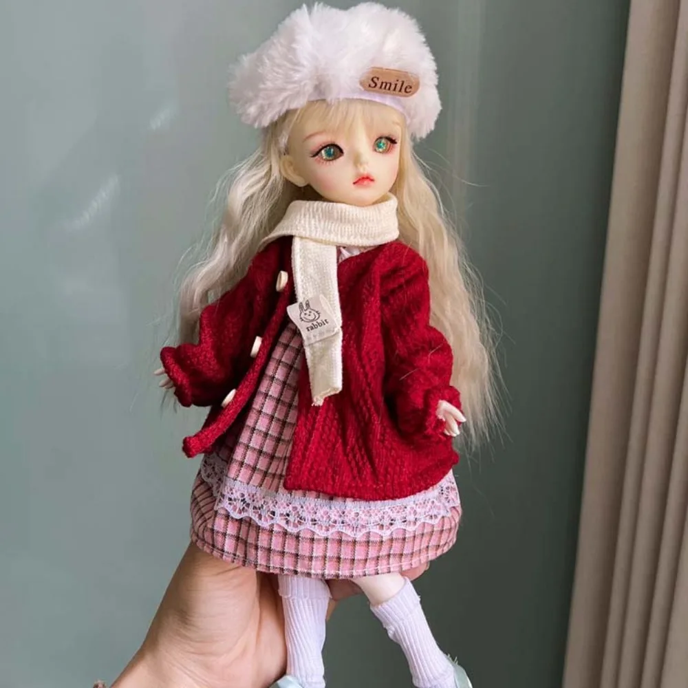 

DIY Toy Pretty Dress 30cm Doll Clothes Coat Hat Dress Up Doll Winter Suit Handmade Casual Wear 1/6 BJD Clothes Doll Accessories