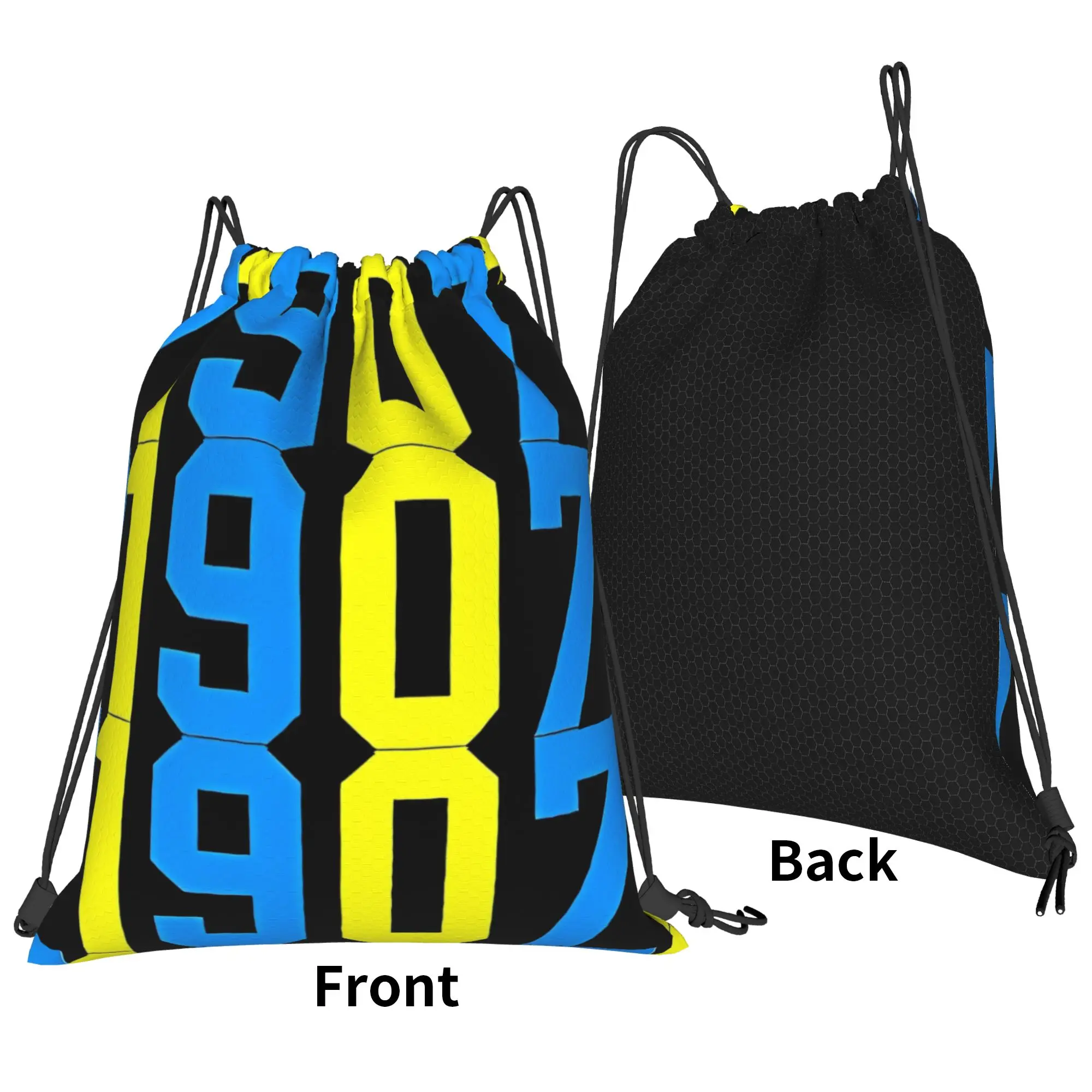 Fenerbahcee 1907 Striped Portable Sports Riding Gym Drawstring Storage Sporty Backpacks