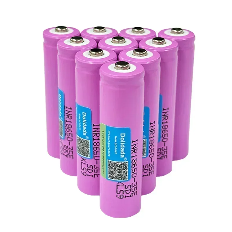 New Original 18650 3.7V 3500mAh 20A Discharge INR18650 35E 1-100PCS Lithium-ion Rechargeable Screwdriver Battery