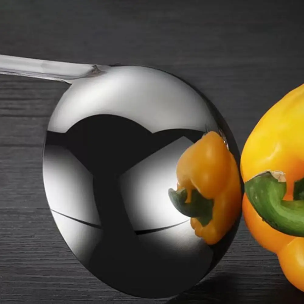 Kitchen Utensils Hook Long Handle Soup Ladle Rust-proof Thickened Slotted Spoon Stainless Steel Colander Wine