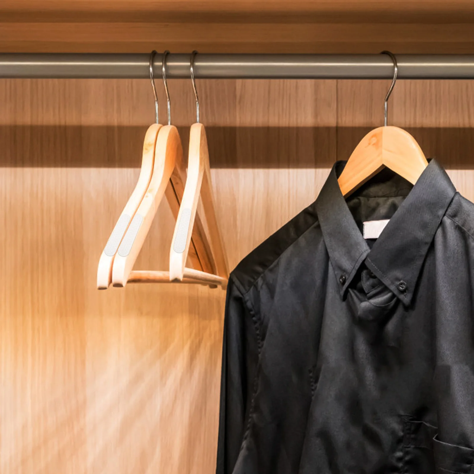 

60Pcs Silicone Hanger Grips Transparent Anti-Slip Strips for Coat Hangers Closet Organization Adhesive Hanger Accessories