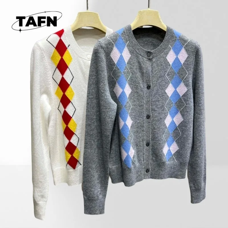 

Sweater Plaid Trendy All-Match Beautiful 25 Retro Cashmere Cardigan – Premium Quality and Timeless Design Pure Wool A25368