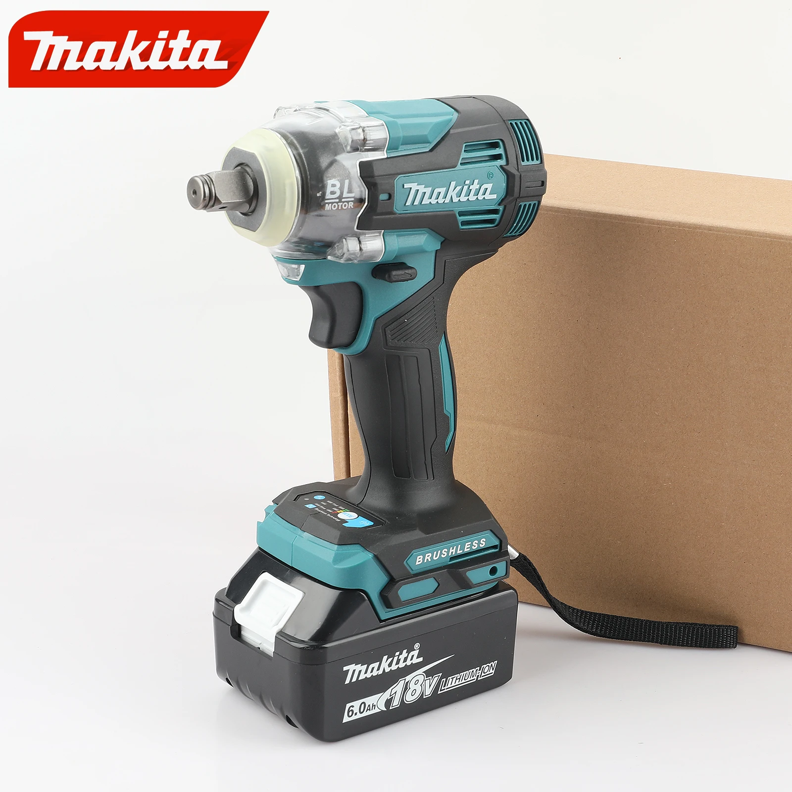 makita-18v-tw004g-brushless-cordless-electric-impact-wrench-520nm-high-torque-adjustable-speed-handheld-car-repair-power-tools