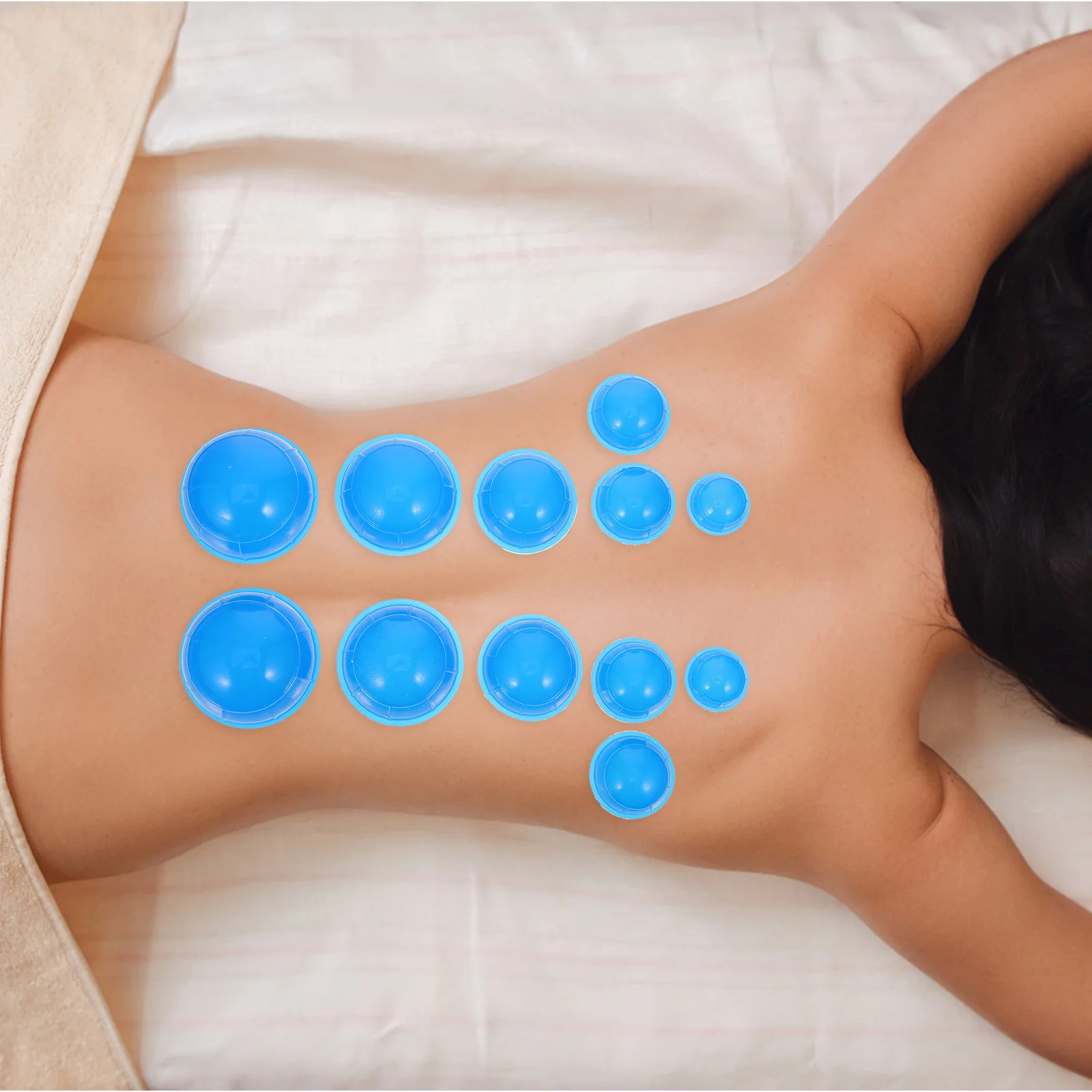 

12Pcs Silicone Vacuum Suction Cupping Massager Set for Body Muscle Relaxation Portable Soft Anti Cellulite Therapy Massage Cup