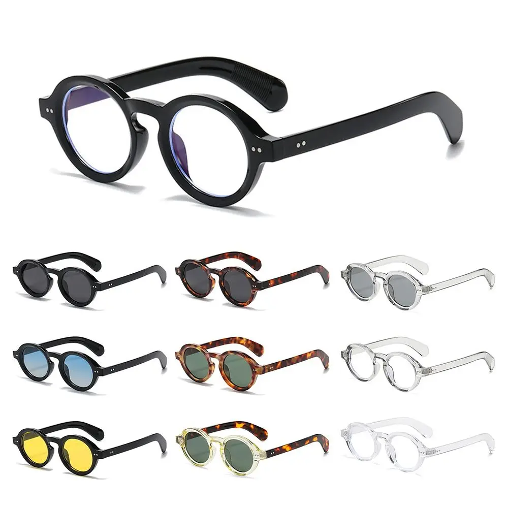 新しいレトロなラウンドフレームサングラストレンディなファッションリベットサングラスヴィンテージ UV400 Y2K メガネ女性 & 男性用