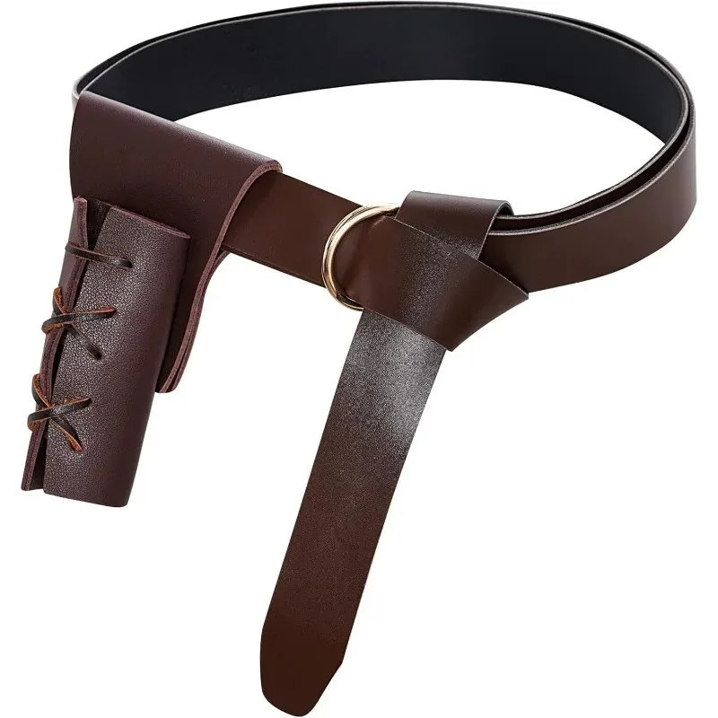 ซองดาบแบบ 2 ชิ้น พร้อมเชือกผูก ซองดาบ+เข็มขัดคาดเอว สไตล์ยุคกลาง ยุคฟื้นฟูศิลปวิทยา และที่ใส่ดาบสำหรับฮาโลวีน นักรบ