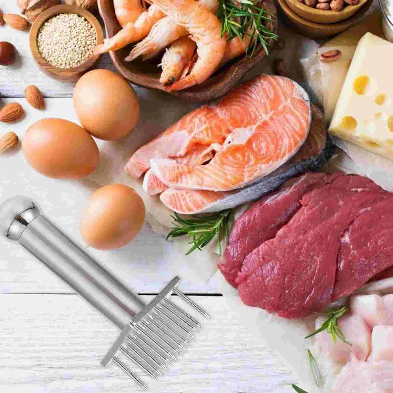 

Stainless Steel Pork Insert Animal Pinch Pinching Pounding Tool Tenderizing Manual Steak Pounder Meat Tenderizer Kitchen