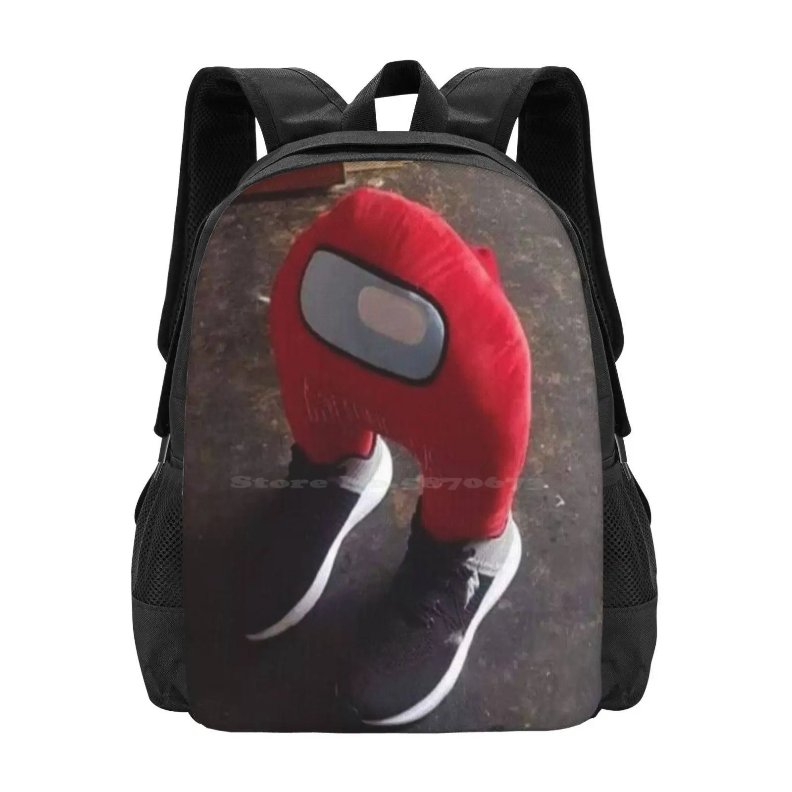 Sus Muster Design Bagpack Schult aschen Amogus