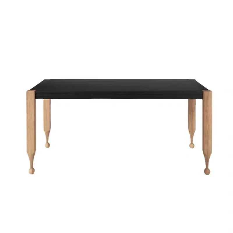 French solid wood dining table, home medieval style living room dining table wabi-sabi wind pencil table, fashion creative desk