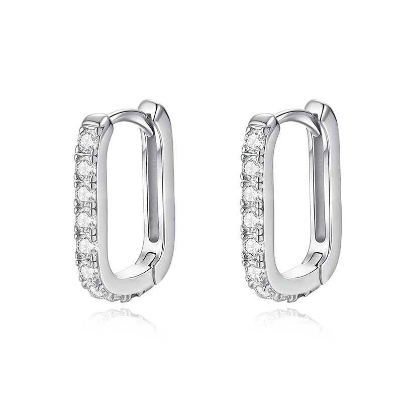 

Женские и мужские серьги-кольца из стерлингового серебра 925 пробы с бриллиантами Vvs, маленькие детские серьги-кольца с муассанитом Huggie