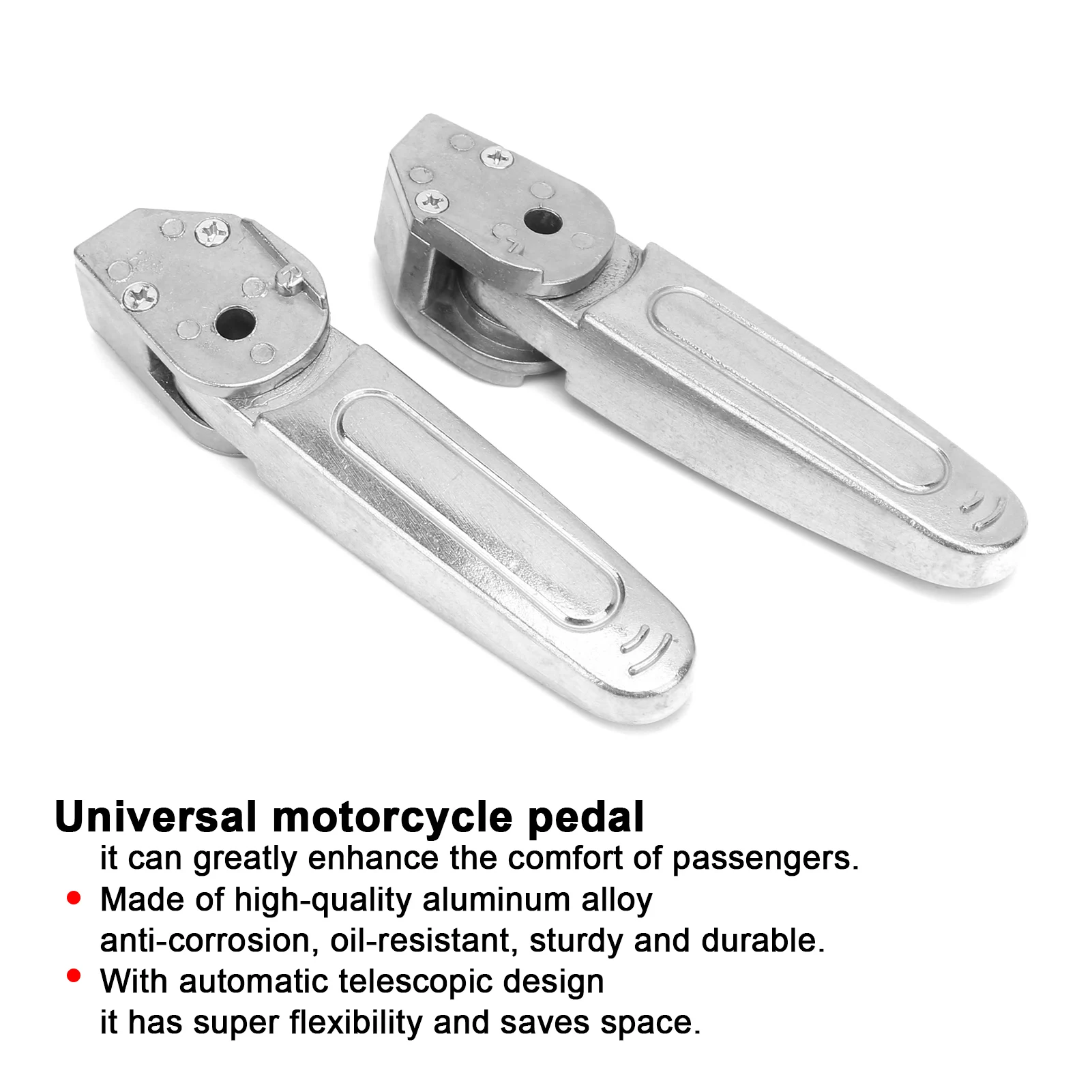 Foot Pegs Pedal Automatic Retractable Aluminum Alloy Footrests Universal Motorcycle Parts Foot Replacement Motorcycle Pedal