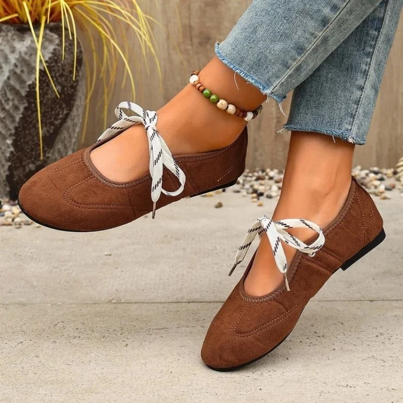 Modische neue elegante und sexy Freizeitschuhe für Damen, Frühling und Herbst, heiß begehrte bequeme flache Schuhe mit runder Spitze. – Detail 5