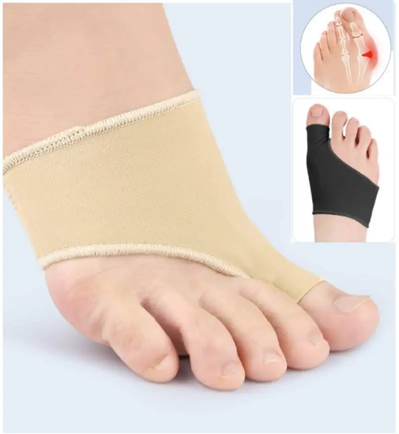 1/2/5 pares de protectores para juanetes, diseñados para alinear correctamente los dedos y corregir la posición del dedo gordo del pie, con un protector de manga súper elástico para juanetes y hallux valgus.