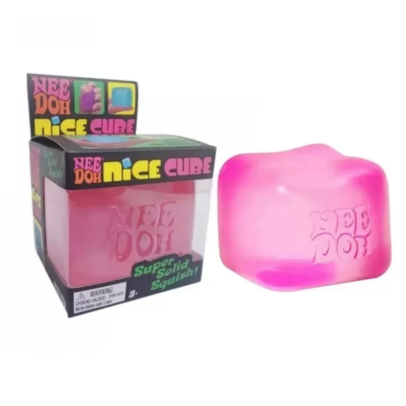 Trendy Style, Soft To The Touch, Stress Ball Shaped Like A Swirled Transparent Ice Cube, Super Fun To Play With