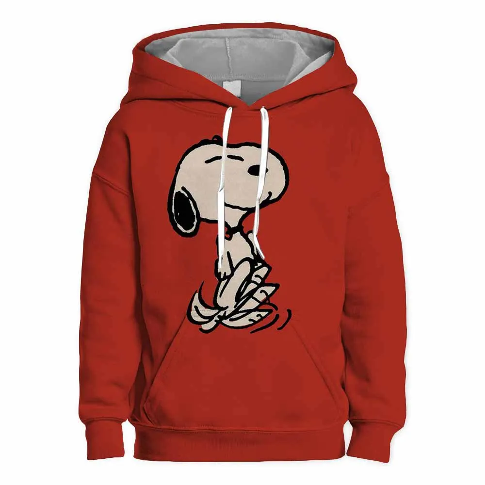 Snoopy Cartoon Anime Children's Printed Pullover 2024 New Fashion Boys and Girls Children's Hoodie Spring Children's Sports Shir