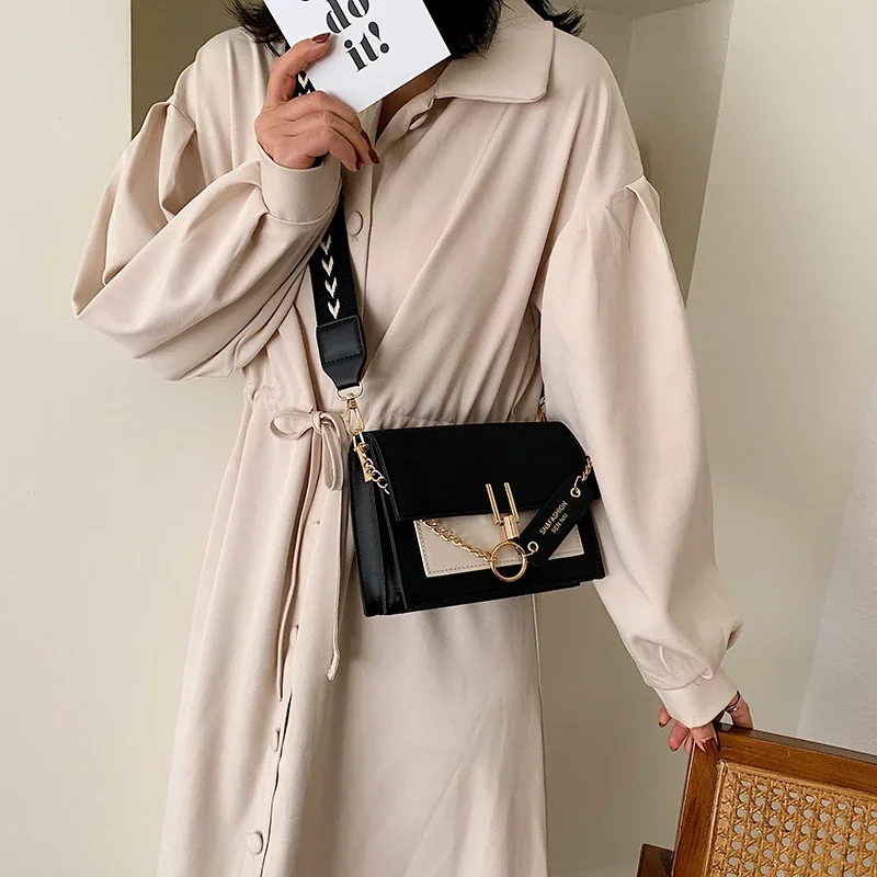 New Ladies Messenger Bags Fashion Mobile Phone Bags Casual Shoulder Bags Contrast Color Ladies Bags Luxury Designer Bags